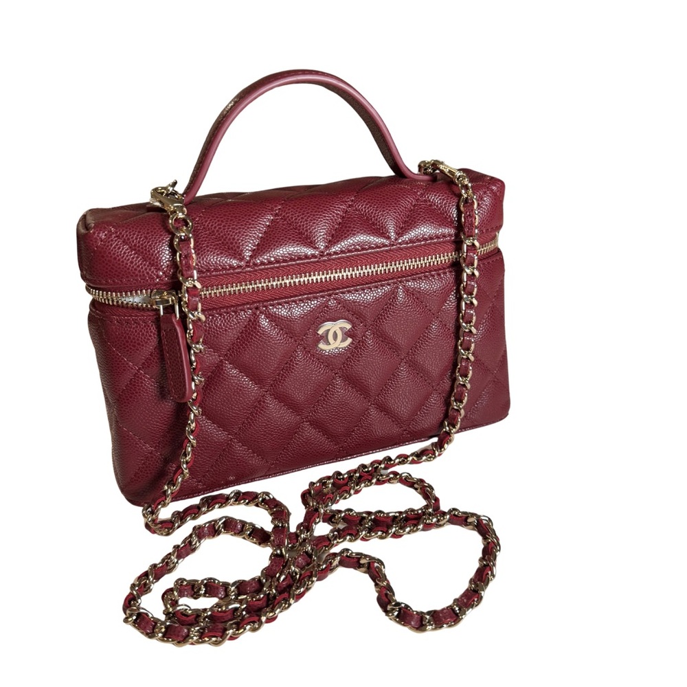 Chanel Vanity Burgundy Quilted